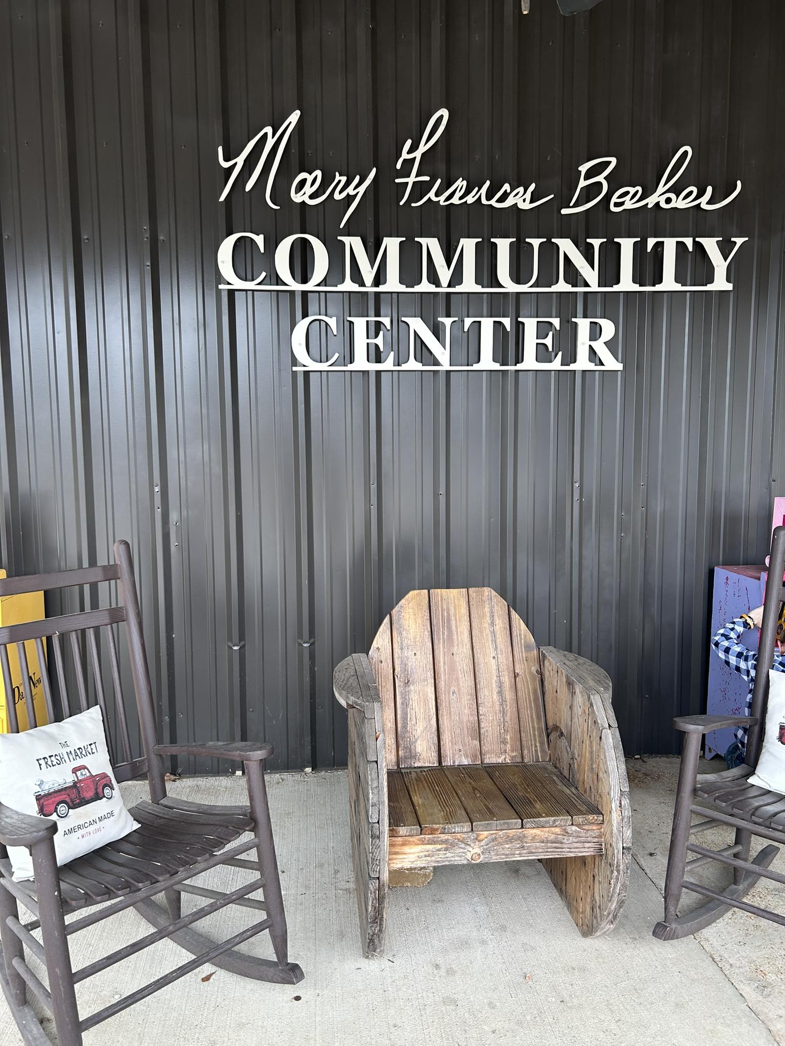 Community Center sign